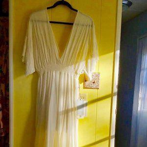 White Embroidered Maxi Dress